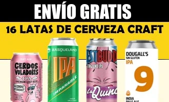 Envío gratis latas de cervezas artesanas en Bodecall